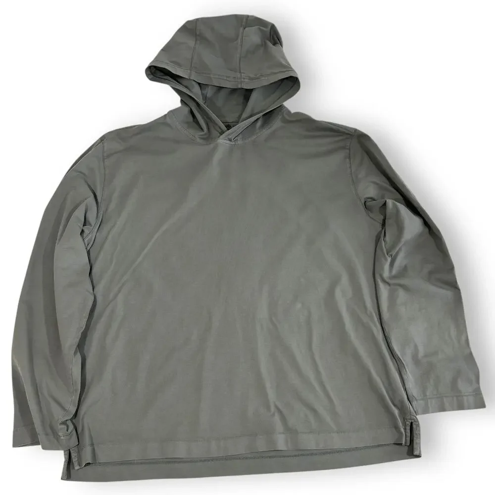 Banana Republic XL Ultimate Tee Hoodie Jersey Chrome Gray 100% Supima Cotton